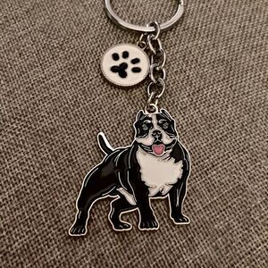 Pitbull Dog Keychain